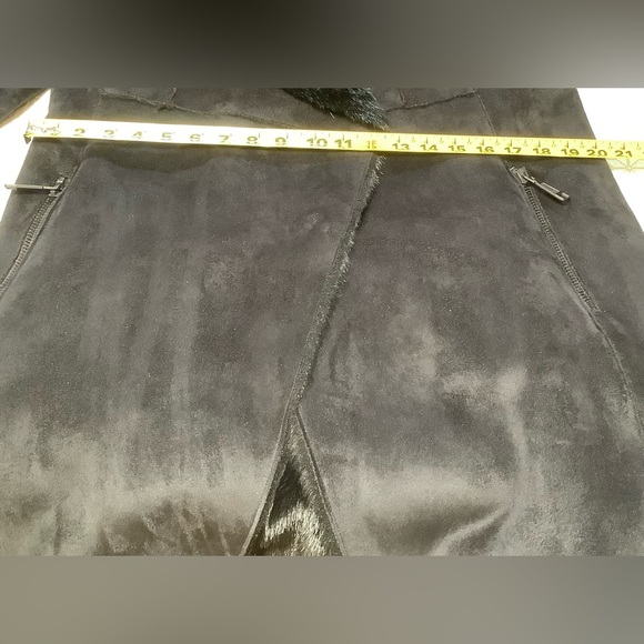 Giacomo Jacket Women’s Size Large Snaps Pockets Faux Suede Faux Fur Black - Picture 12 of 16